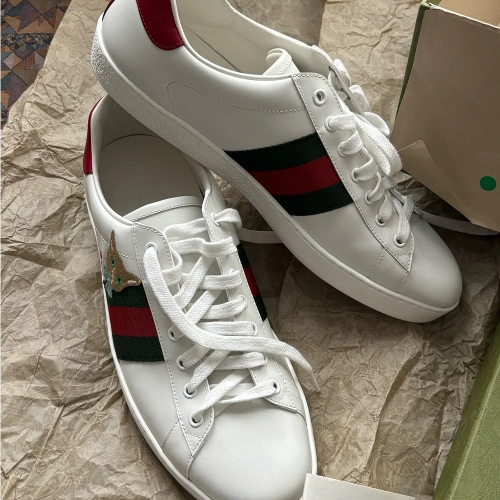 Gucci Ace Sneakers with Cat Embroidery